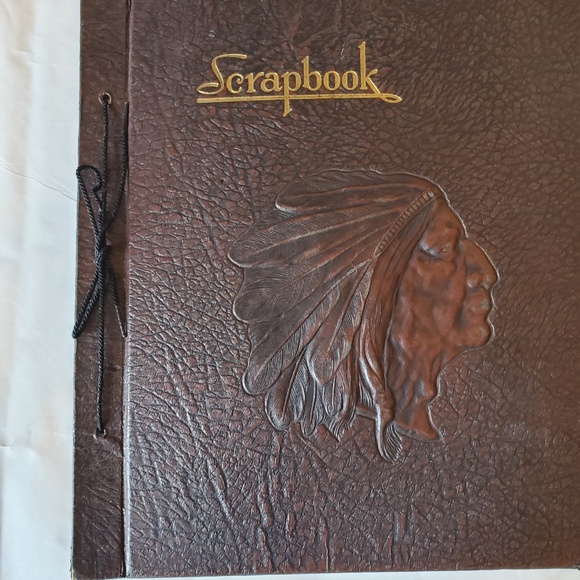 Native American Chief Head Scrapbook- Circa 1940 - Picture 3 of 5